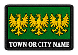 Caernarfonshire personalised county patch artwork preview, 90 x 60mm
