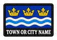 Cambridgeshire personalised county patch artwork preview, 90 x 60mm