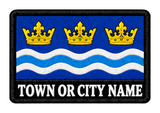 Cambridgeshire personalised county patch artwork preview, 90 x 60mm