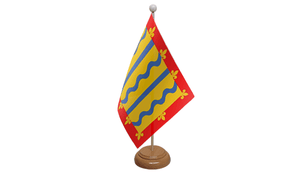 Flagmania Cambridgeshire Red wooden hand flags, 9x6 inch, pack of 12, no bases