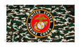 Camo Marine flag with United States Marine Corps emblem, 5ft x 3ft