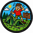 Camping Is Easy... Right? 80mm embroidered patch