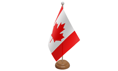 Flagmania Canada wooden hand flags, 9x6 inch, pack of 12, no bases