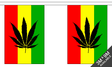 Flagmania Cannabis Reggae Bunting, 9 metre bunting
