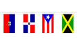 Flagmania 30 Caribbean Nations Bunting, 9 metre bunting