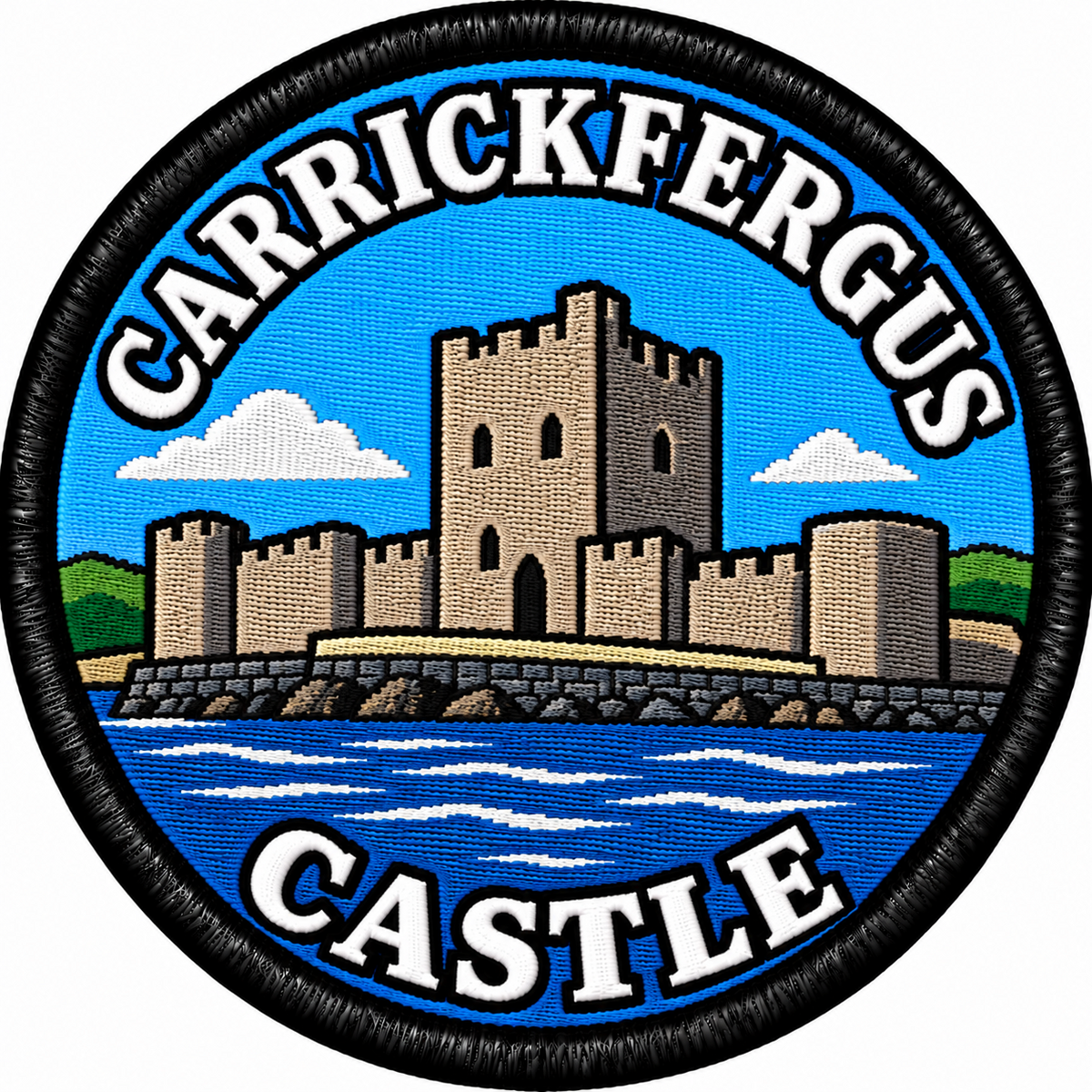 Carrickfergus Castle 80mm Embroidered Patch