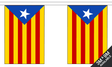 Catalan Independence (Estelada) 3 metre bunting, 10 flags - Flagmania