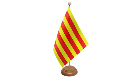 Flagmania Catalonia Wooden Table Flags (12 Pack) 9x6in (H9CATALONIA) wooden hand flags, 9x6 inch, pack of 12, no bases