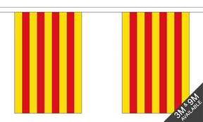 Catalonia 3 metre bunting, 10 flags - Flagmania