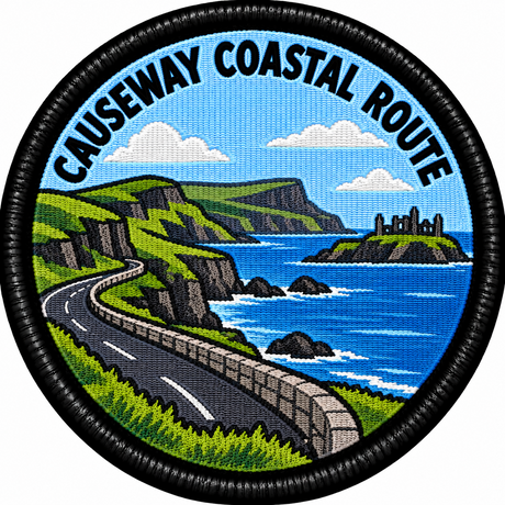 Causeway Coastal Route 80mm Embroidered Patch
