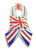 Union Jack Flag Ribbon Quality enamel lapel pin badge T1022 image 0