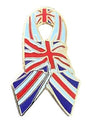Union Jack Flag Ribbon Quality enamel lapel pin badge T1022 image 0