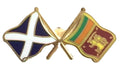 Scotland & Sri Lanka Flags Friendship Courtesy Enamel Lapel Pin Badge T1024 image 0
