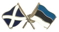 Scotland & Estonia Flags Friendship Courtesy Enamel Lapel Pin Badge T1045 image 0