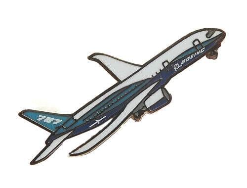 Boeing 787 Aircraft Dreamliner Aeroplane Collectors Enamel Lapel Pin Badge image 0