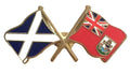 Scotland & Bermuda Flags Friendship Courtesy Enamel Lapel Pin Badge T1200 image 0