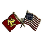 Isle Of Man And USA United States of America Friendship Enamel Lapel Pin Badge image 2