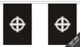 Flagmania Celtic Cross (Black) Bunting, 9 metre bunting