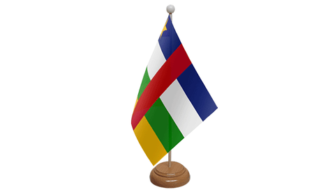 Flagmania Central African Republic wooden hand flags, 9x6 inch, pack of 12, no bases