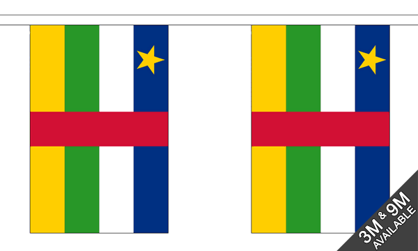Central African Republic 3 metre bunting, 10 flags - Flagmania