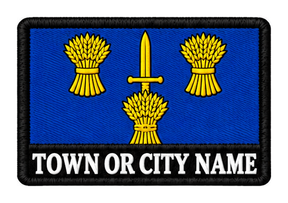 Cheshire personalised county patch artwork preview, 90 x 60mm