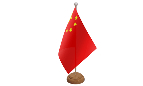 Flagmania China wooden hand flags, 9x6 inch, pack of 12, no bases