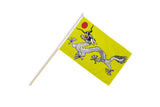 Flagmania Chinese Dragon wooden hand flags, 9x6 inch, pack of 12, no bases