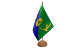 Flagmania Christmas Island wooden hand flags, 9x6 inch, pack of 12, no bases