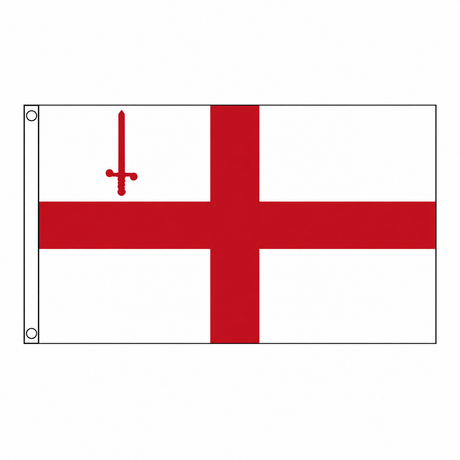 City of London Flag centred on square white background