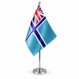 Civil Air Ensign satin table flag on telescopic chrome pole and round base