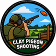 Clay Pigeon Shooting 80mm embroidered patch