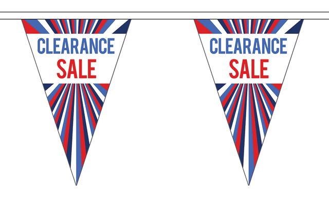 Flagmania Clearance Triangle Bunting 20 metre bunting