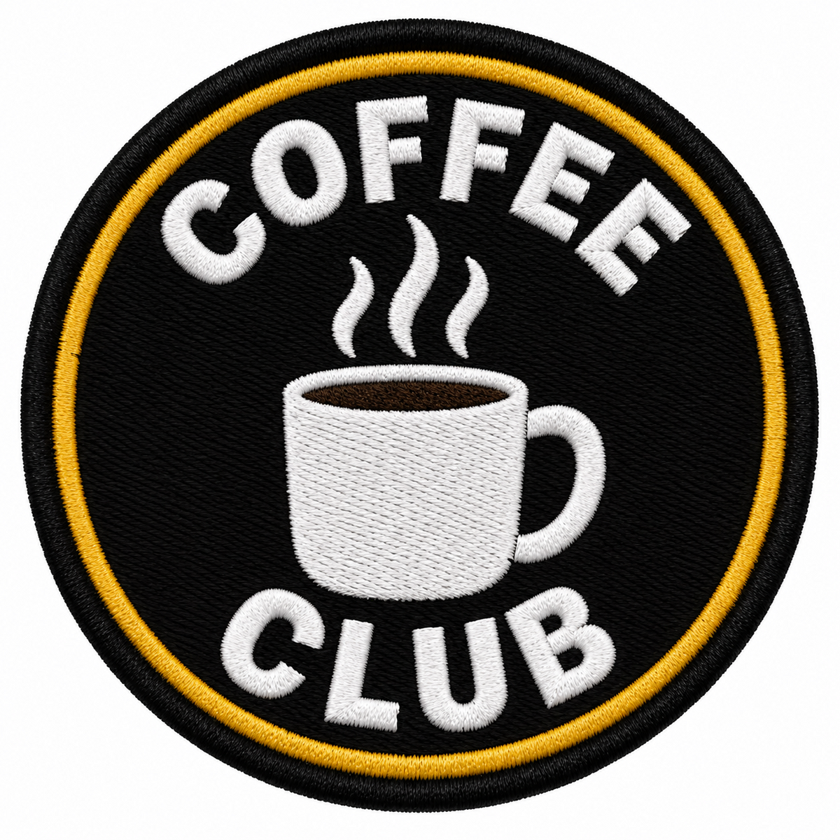 Coffee Club 80mm embroidered patch