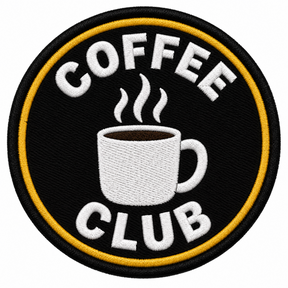 Coffee Club 80mm embroidered patch