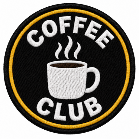Coffee Club 80mm embroidered patch