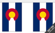 Colorado 3 metre bunting, 10 flags - Flagmania