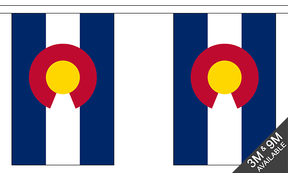 Colorado 3 metre bunting, 10 flags - Flagmania
