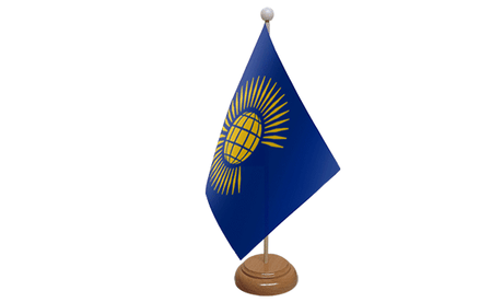Flagmania Commonwealth (New) wooden hand flags, 9x6 inch, pack of 12, no bases