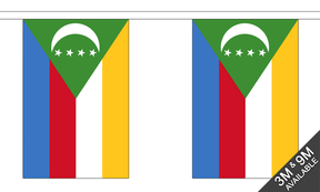 Comoros 3 metre bunting, 10 flags - Flagmania