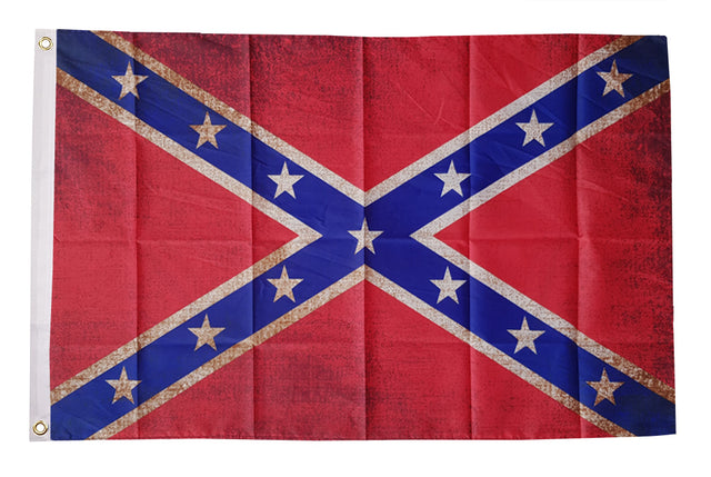 Flagmania Confederate Grunge 5ft x 3ft Polyester Flag