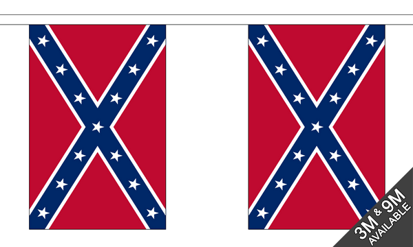 Flagmania Confederate Bunting, 9 metre bunting
