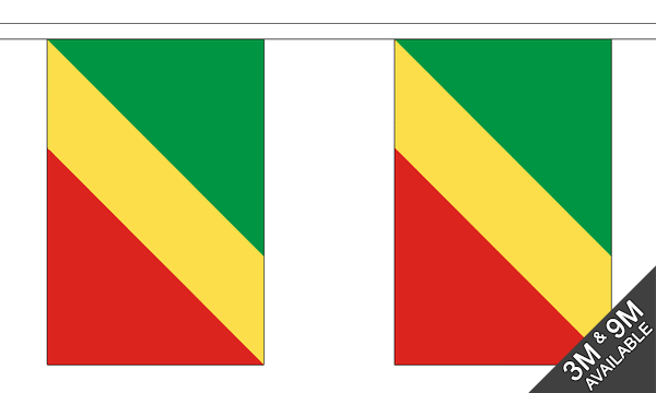Flagmania Congo Brazzaville Bunting, 9 metre bunting