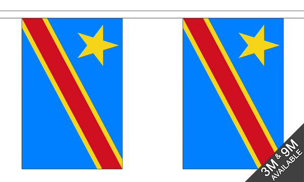 Congo DR 2006 3 metre bunting, 10 flags - Flagmania