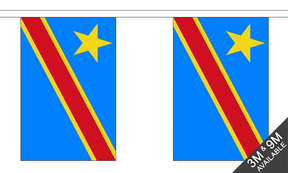 Congo DR 2006 3 metre bunting, 10 flags - Flagmania