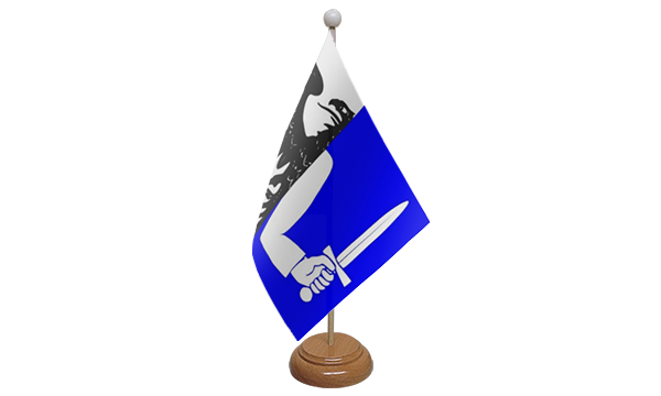 Flagmania Connacht (Connaught) wooden hand flags, 9x6 inch, pack of 12, no bases