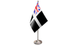 Cornwall Ensign satin table flag 9x6in with chrome pole and base