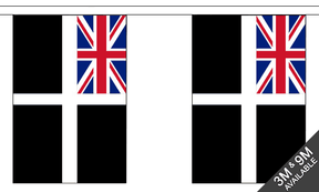Cornwall Ensign 3 metre bunting, 10 flags - Flagmania