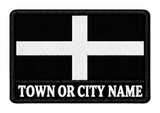 Cornwall personalised county patch artwork preview, 90 x 60mm