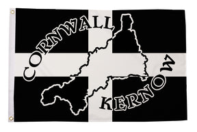 Flagmania Cornwall Silhouette Kernow 8ft x 5ft polyester flag