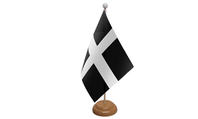 Flagmania Cornwall wooden hand flags, 9x6 inch, pack of 12, no bases